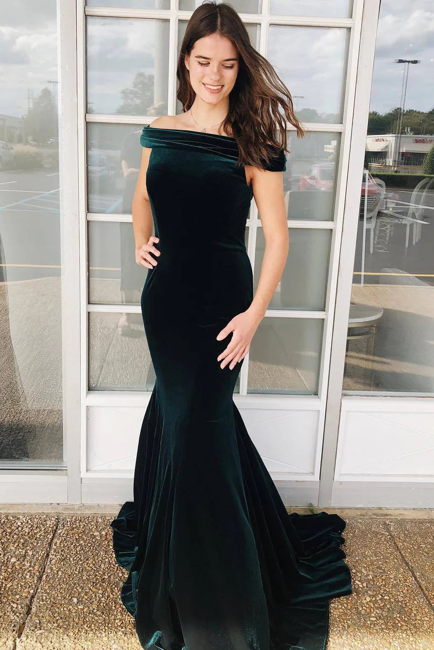 Velvet hunter green dress hotsell