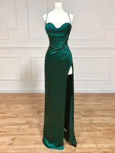 Floor Length Green Mermaid Formal Wedding Guest Dress With Slit - MyChicDress
