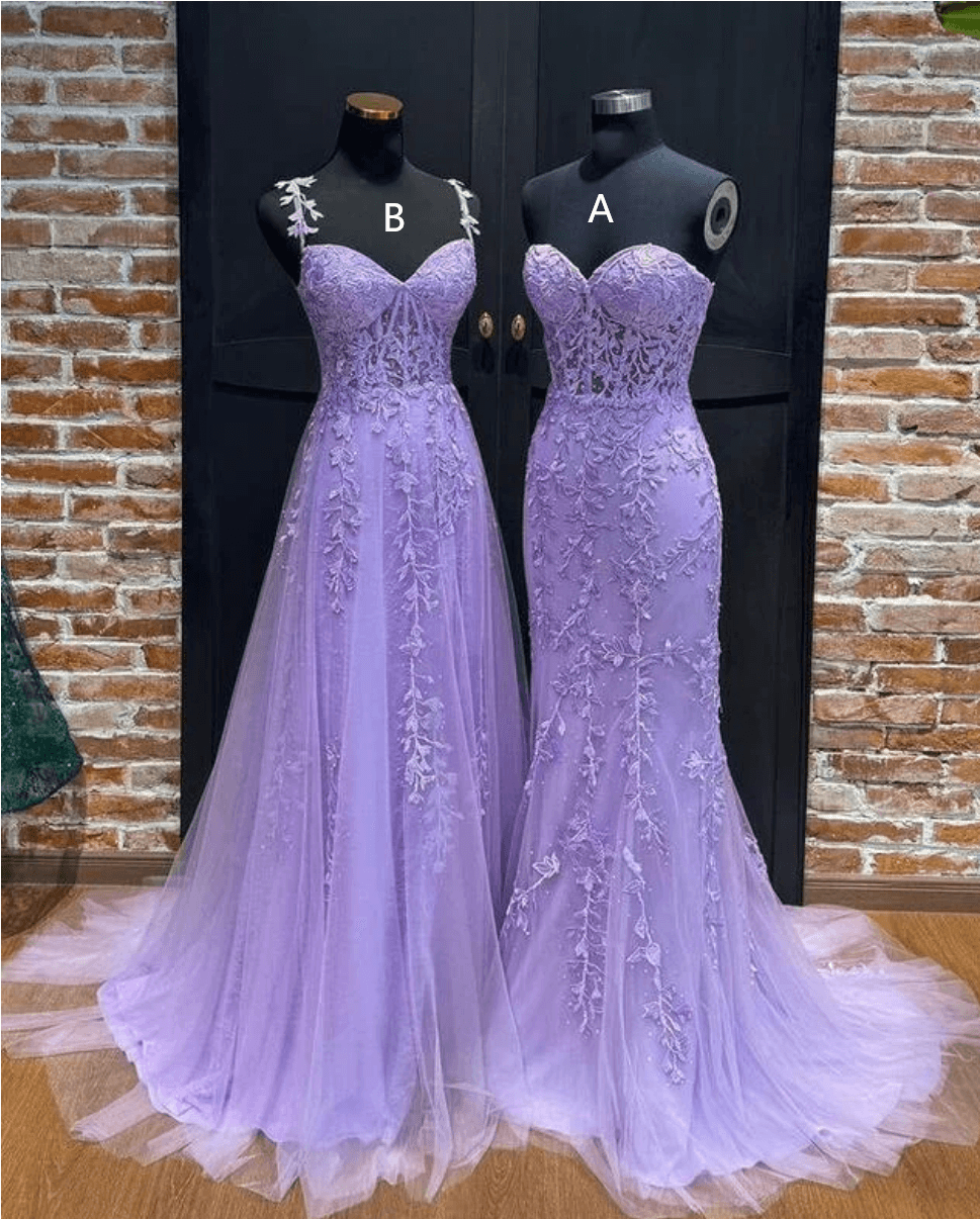 light purple corset prom dress Luuvis Women Light Purple Corset Prom Dress Gorgeous A Line Sweetheart Formal Dress with Ruffles