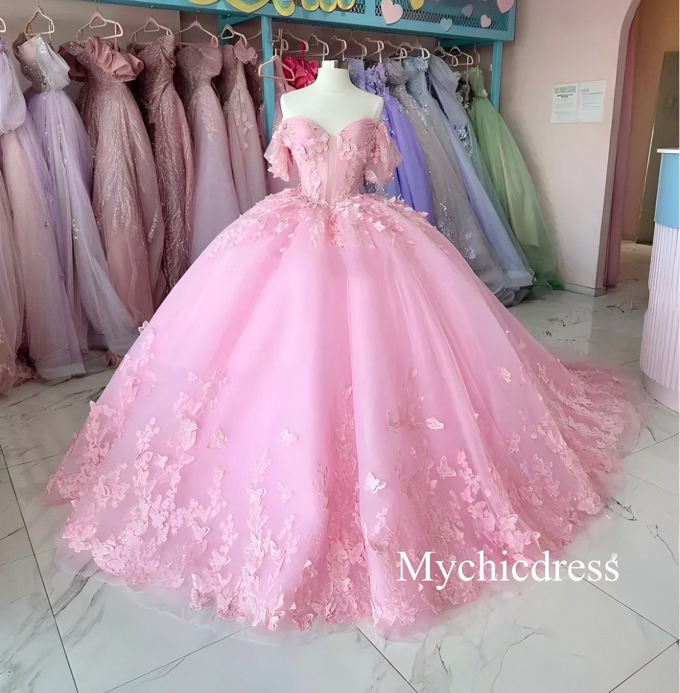 pink butterfly princess dress Lcziwo Toddler Baby Girl Butterfly Wings Dress Sleeveless Princess Tutu Dress Fairy Layered Ruffle Birthday Princess Dress Pink 90