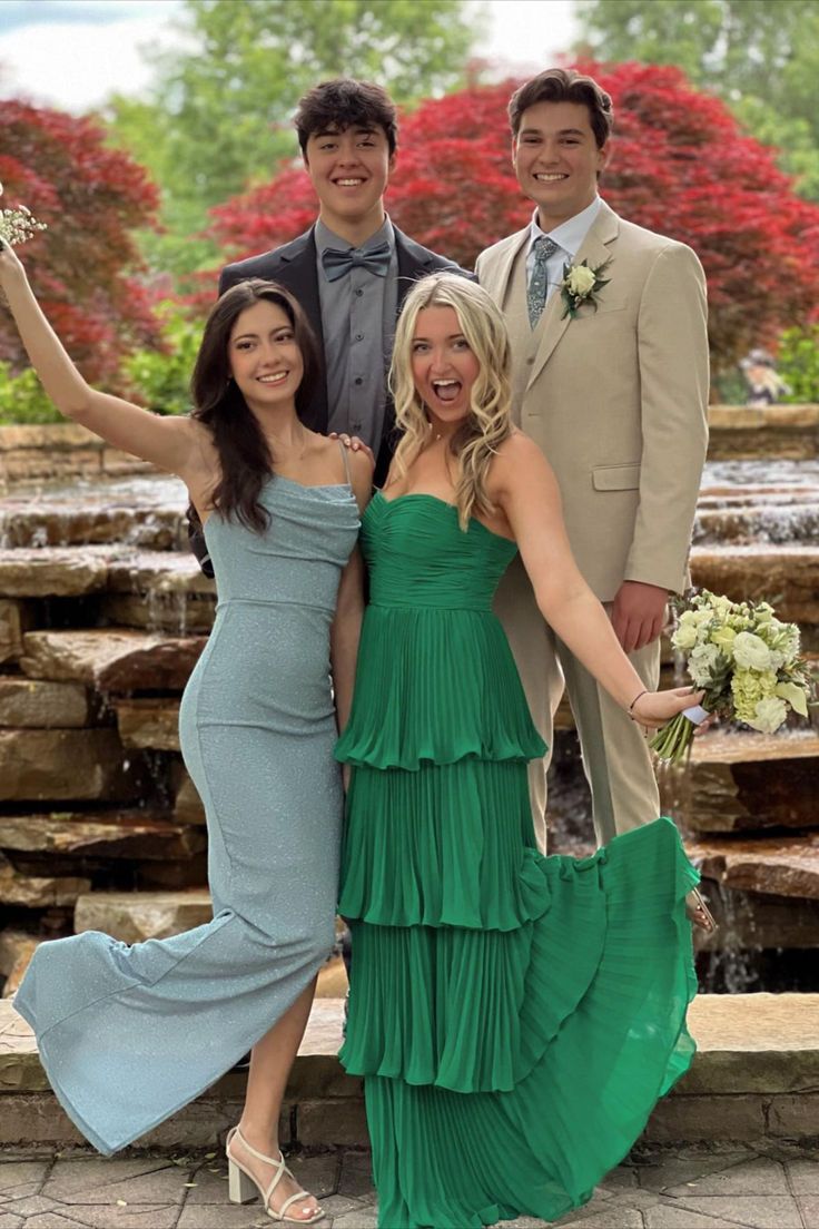Tiered Emerald Green Ruffles Prom Dress Long Chiffon Blue / US22W Tiered Emerald Green Ruffles Prom Dress Long Chiffon Blue / US22W
