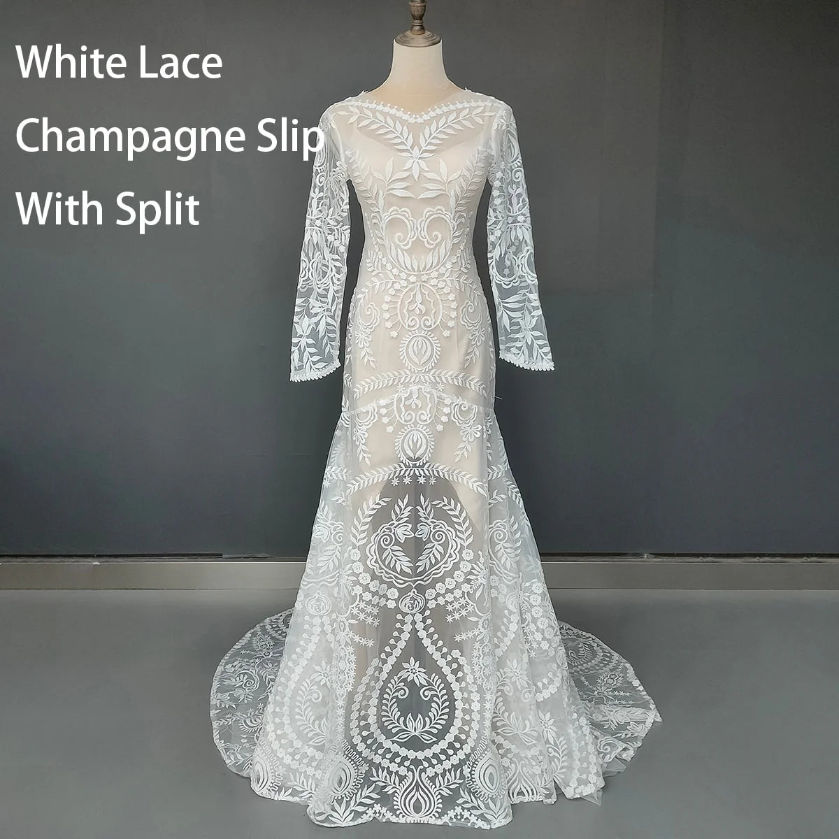 country mermaid wedding dresses Country Lace Applique Spaghetti Strap Wedding Dress Mermaid V-Neck Bridal Gown w0138