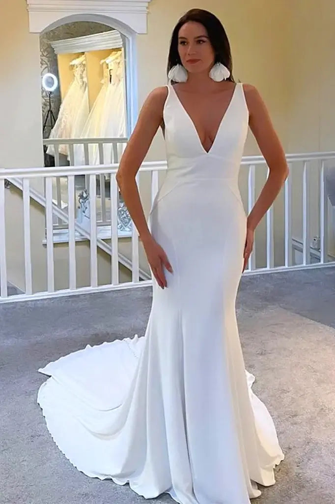 minimalist beach wedding dress KAIA
