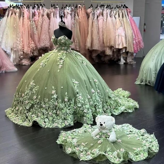 mint green 15 dresses puffy Green Quinceanera Dresses - Light, Dark, Emerald & Sage