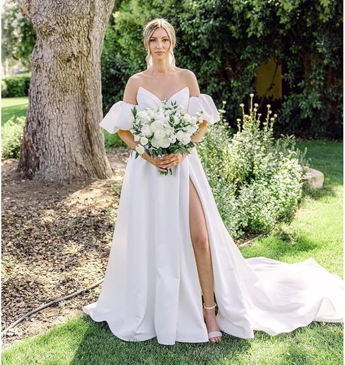 simple strapless beach wedding dresses Simple Solid Mermaid Strapless Sweetheart Satin Summer Wedding Dress Destination Sexy Elegant Draping Floor-length Sleeveless Open Back Bridal Gown -