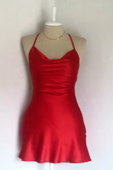Tighted Red Homecoming Dress Ruched Mermaid Spaghetti Strap