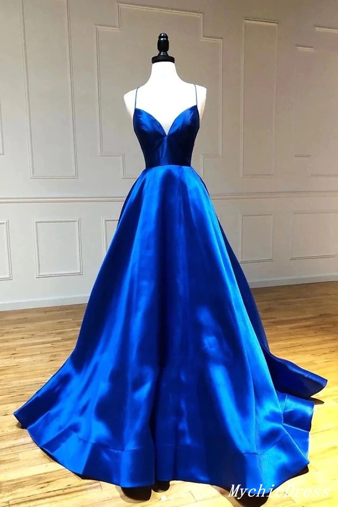 2025 Cheap UK A Line Prom Dresses Royal Blue Simple Evening Dresses MyChicDress 2025 Cheap UK A Line Prom Dresses Royal Blue Simple Evening Dresses MyChicDress