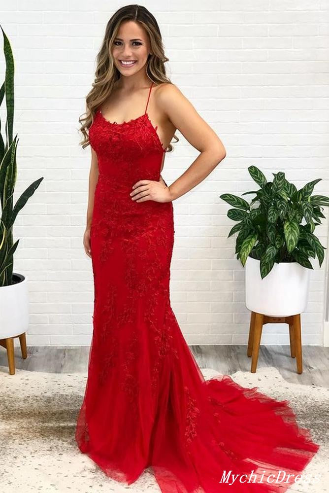 Floor Length Long Tight Red Dresses Red Glitter High Slit Formal