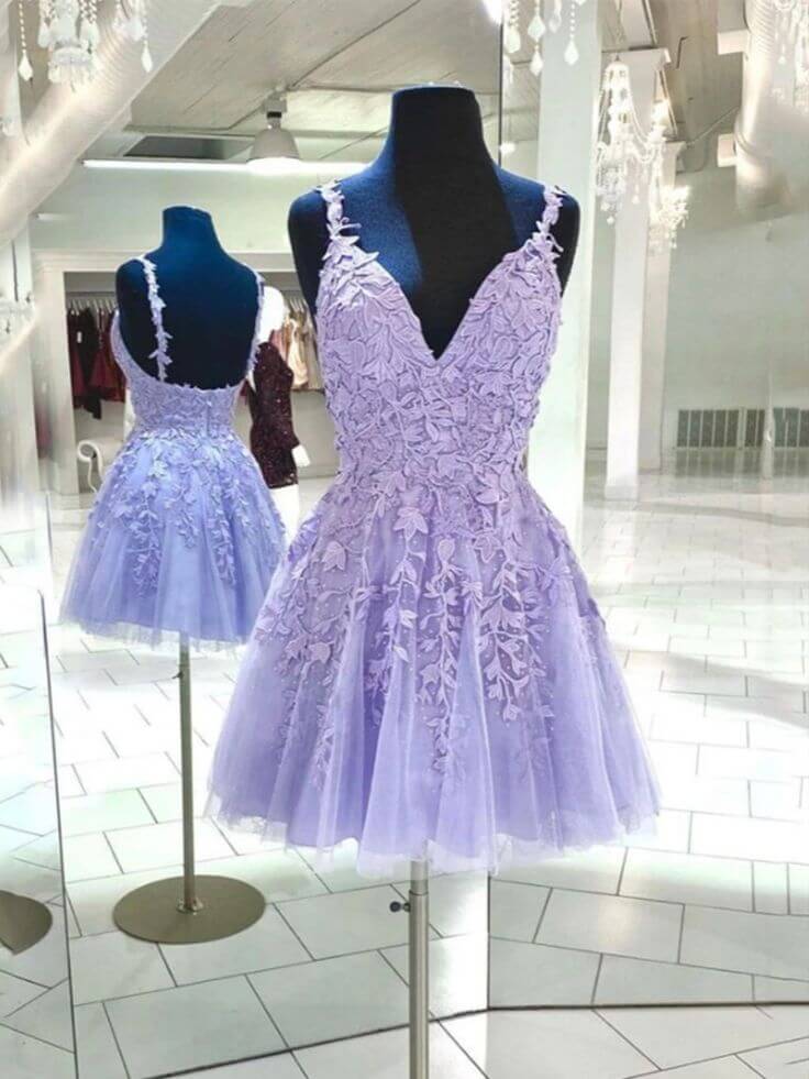 Cheap purple homecoming dresses top