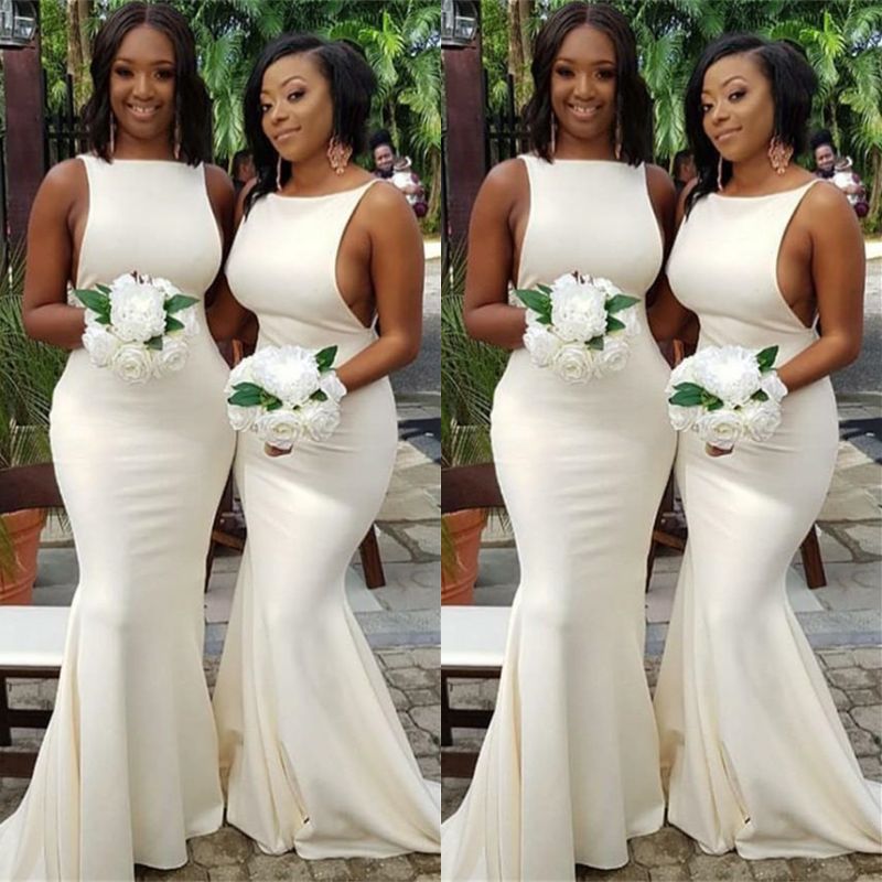 Cheap Stretch Satin Bridesmaid Dresses Sleeveless Sexy Maid of Honor D Cheap Stretch Satin Bridesmaid Dresses Sleeveless Sexy Maid of Honor D