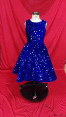 Cheap Sparkle Light Blue Flower Girl Dresses Sequin Wedding Party Dress