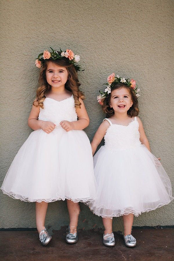Cute White Princess Lace Tulle Short Flower Girl Dresses for Wedding 7 / Same as Picture Cute White Princess Lace Tulle Short Flower Girl Dresses for Wedding 7 / Same as Picture