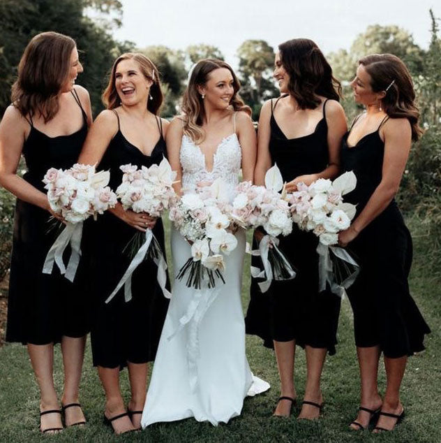 Double Spaghetti Straps Chiffon Short Black Bridesmaid Dresses US10 / Same as Picture Double Spaghetti Straps Chiffon Short Black Bridesmaid Dresses US10 / Same as Picture