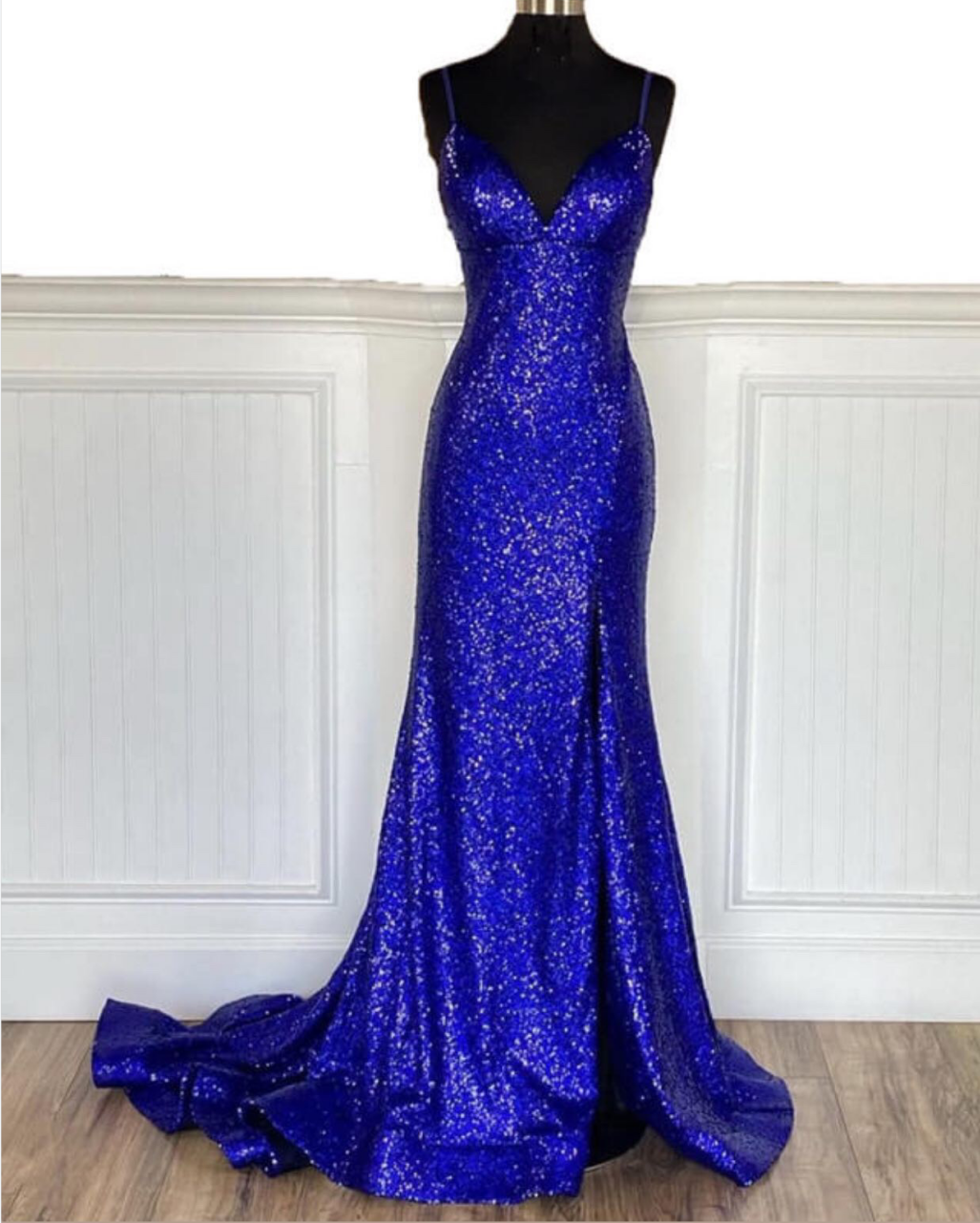 Glitter Royal Blue Sequins Prom Dresses Regency Backless Mermaid Forma MyChicDress Glitter Royal Blue Sequins Prom Dresses Regency Backless Mermaid Forma MyChicDress