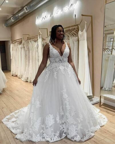 Gorgeous Neck Beach White Plus Size Wedding Dresses Boho Bridal – MyChicDress