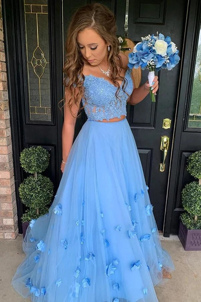 Skirt Royal Blue Two Piece Homecoming Dress Royal Blue Two Piece