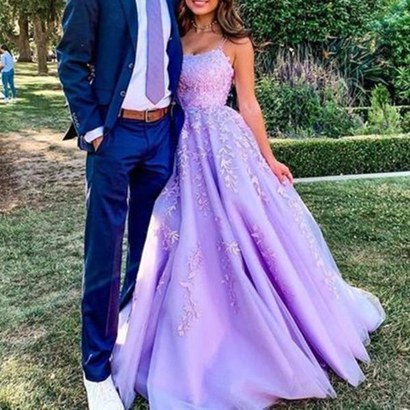 Lilac Lace Prom Dresses Square Cheap Evening Dress Pretty UK Evening D Lilac Lace Prom Dresses Square Cheap Evening Dress Pretty UK Evening D
