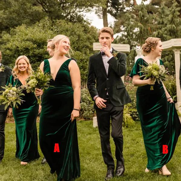 Mismatched Emerald Green Velvet Bridesmaid Dresses Cheap Wedding Guest MyChicDress Mismatched Emerald Green Velvet Bridesmaid Dresses Cheap Wedding Guest MyChicDress