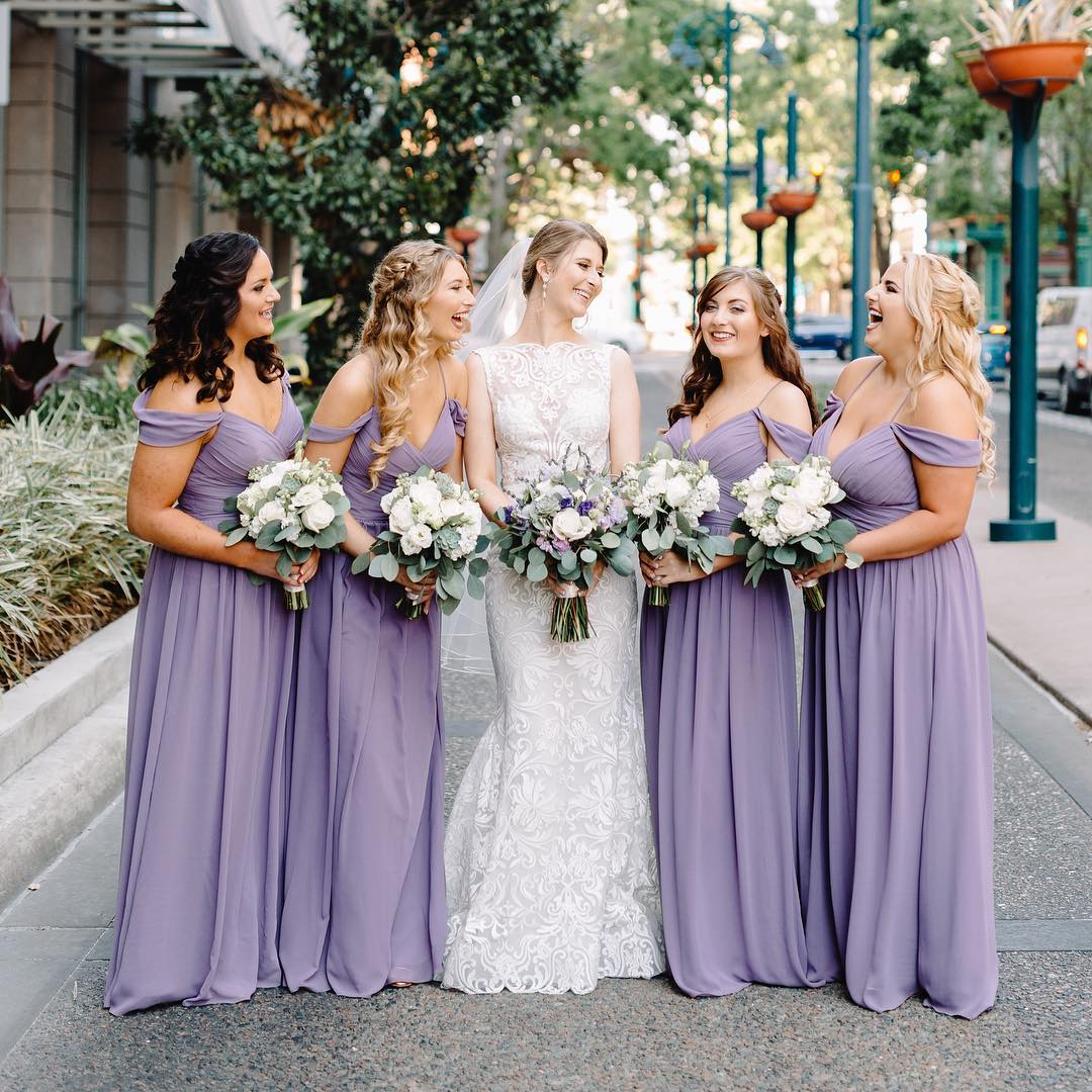 Ethereal Elegance in Lavender Chiffon