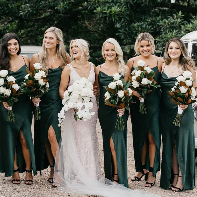 Spaghetti Straps Mermaid Emerald Bridesmaid Dresses for Wedding Party Spaghetti Straps Mermaid Emerald Bridesmaid Dresses for Wedding Party