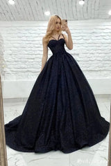 A Line 2024 Black Sequin Prom Dresses Glitter Sleeveless Long Evening Gowns