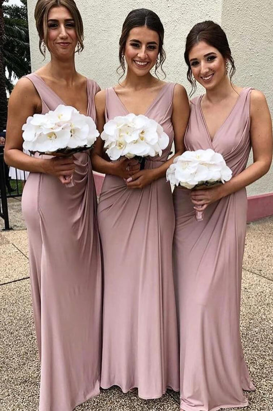 Different Types of Necklines For Your Hot Pink Bridesmaid Dresses