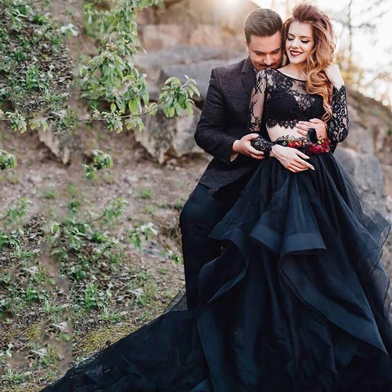 Elegant Gothic Black Wedding Dresses Ideas For Weddings