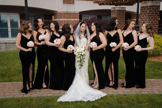 best black bridesmaid dresses