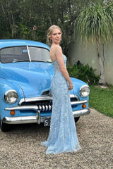 Strapless Lace Formal Dress Long Mermaid with Appliques