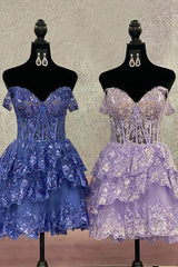 A-Line Short Black Prom Dress Sheer Corset Bodice Homecoming dress - MyChicDress