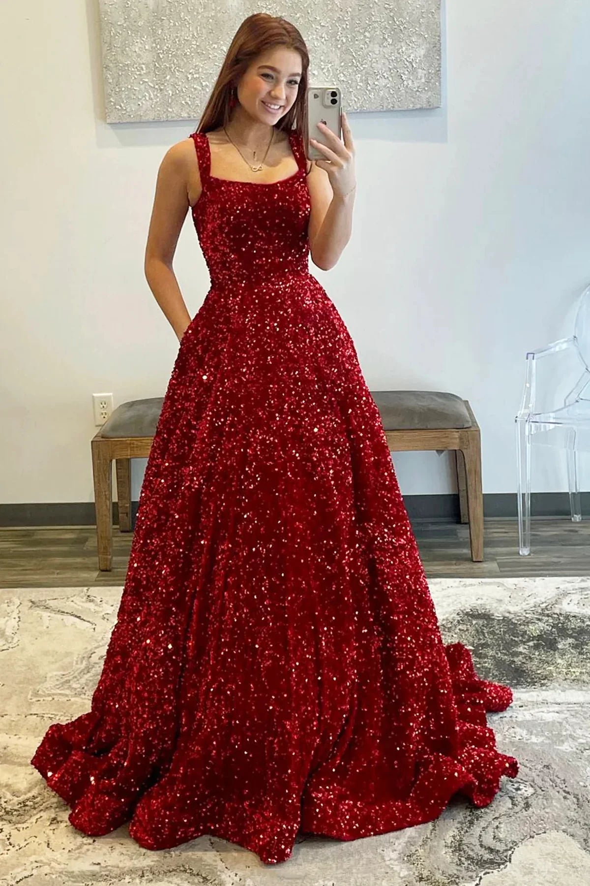 red prom dress with pockets Ball Gown Red Prom Dress With Pockets Shop Red Prom Dress With Pockets Sale Red Prom Dresses In Sexy