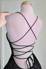 A-line White Graduation Dress Satin Homecoming Dress Spaghetti Strap