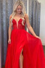 A Line Lace Long Formal Dresses Blue Prom Dress Bodice Beaded - MyChicDress