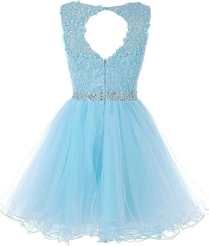 Royal Blue Homecoming Dress Tulle Beaded Damas dresses for Quince