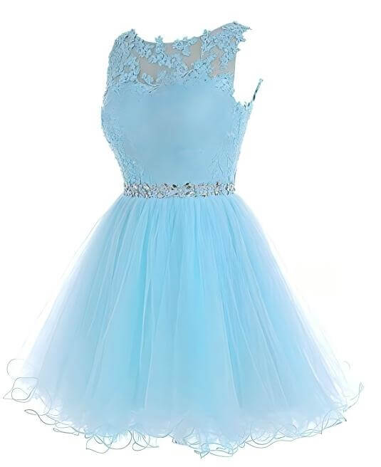 Royal Blue Homecoming Dress Tulle Beaded Damas dresses for Quince
