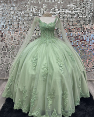 2024 Cheap Sage Quinceanera Dresses Lace Straps Green Sweet 16 Dresses Appliques