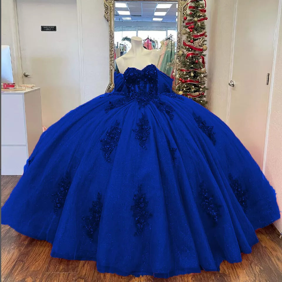 Cheap Sweet 15 Quinceanera Dresses Sweetheart Lace Gowns