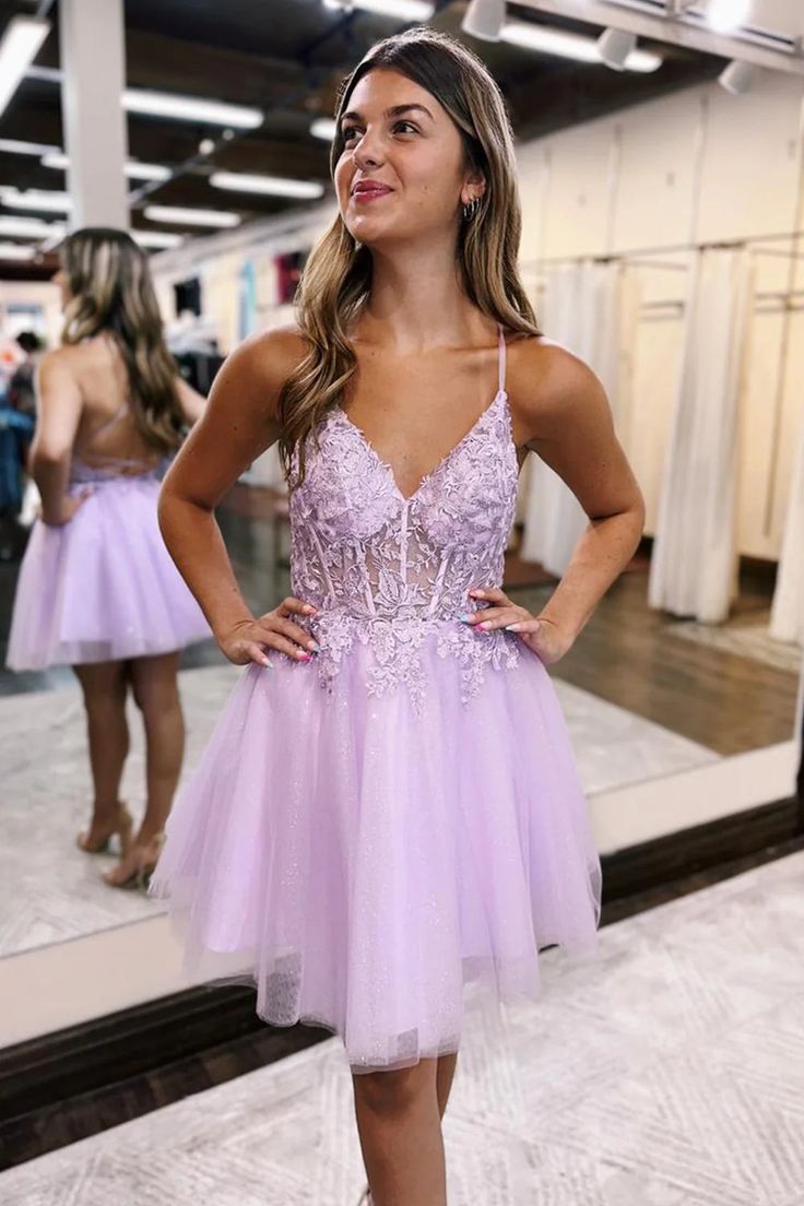 light purple lace dress