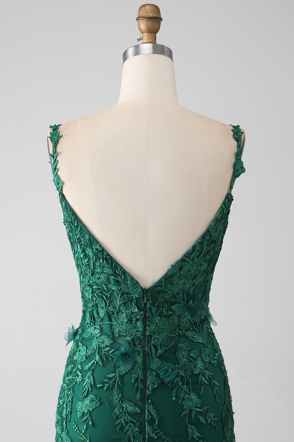 Dark Green Prom Dresses Lace Mermaid Formal Dress Long - MyChicDress