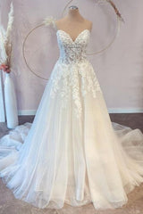Discount A Line Beach Wedding Dresses Lace Appliques Sleeveless