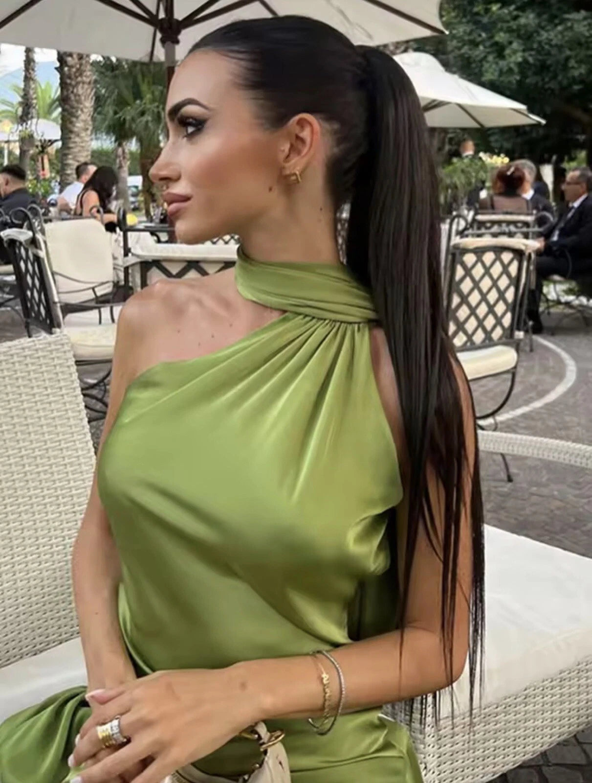 green-satin-black-tie-wedding-guest-dress-halter-maxi-dress-mychicdress