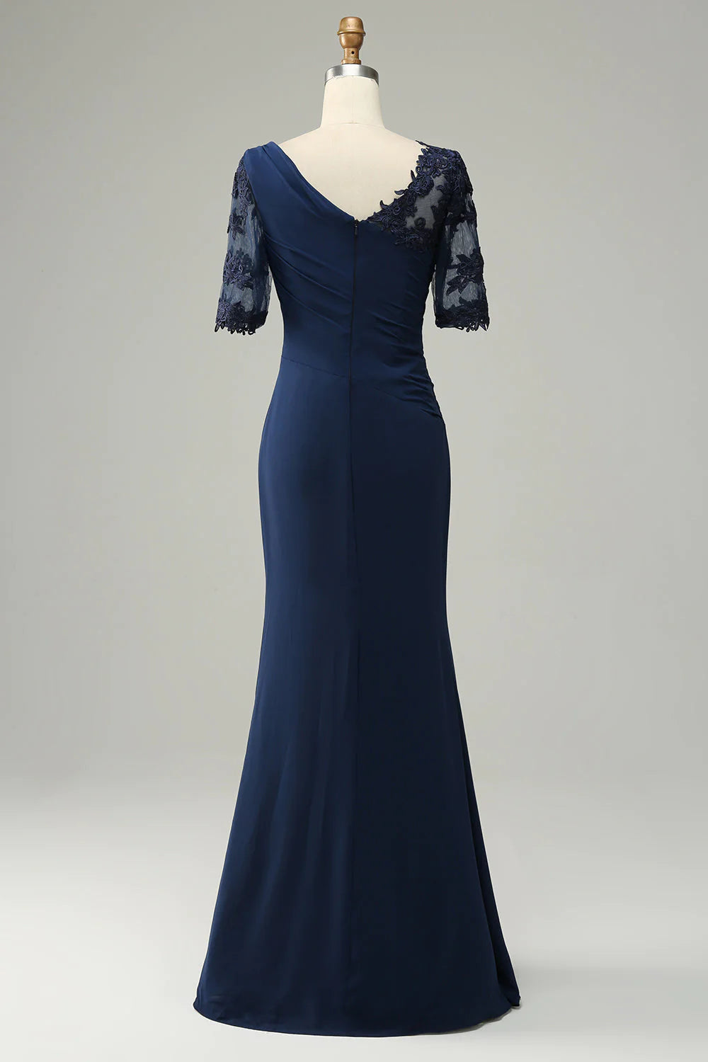 Navy blue mother of the bride long dresses clearance