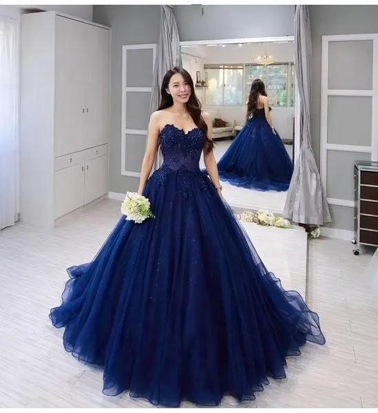 2024 Navy Blue Quinceanera Dresses