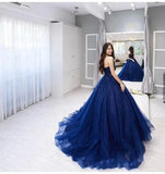Hot Navy Blue Quinceanera Dresses For 15 Party  Lace Applique Tulle Prom Dress