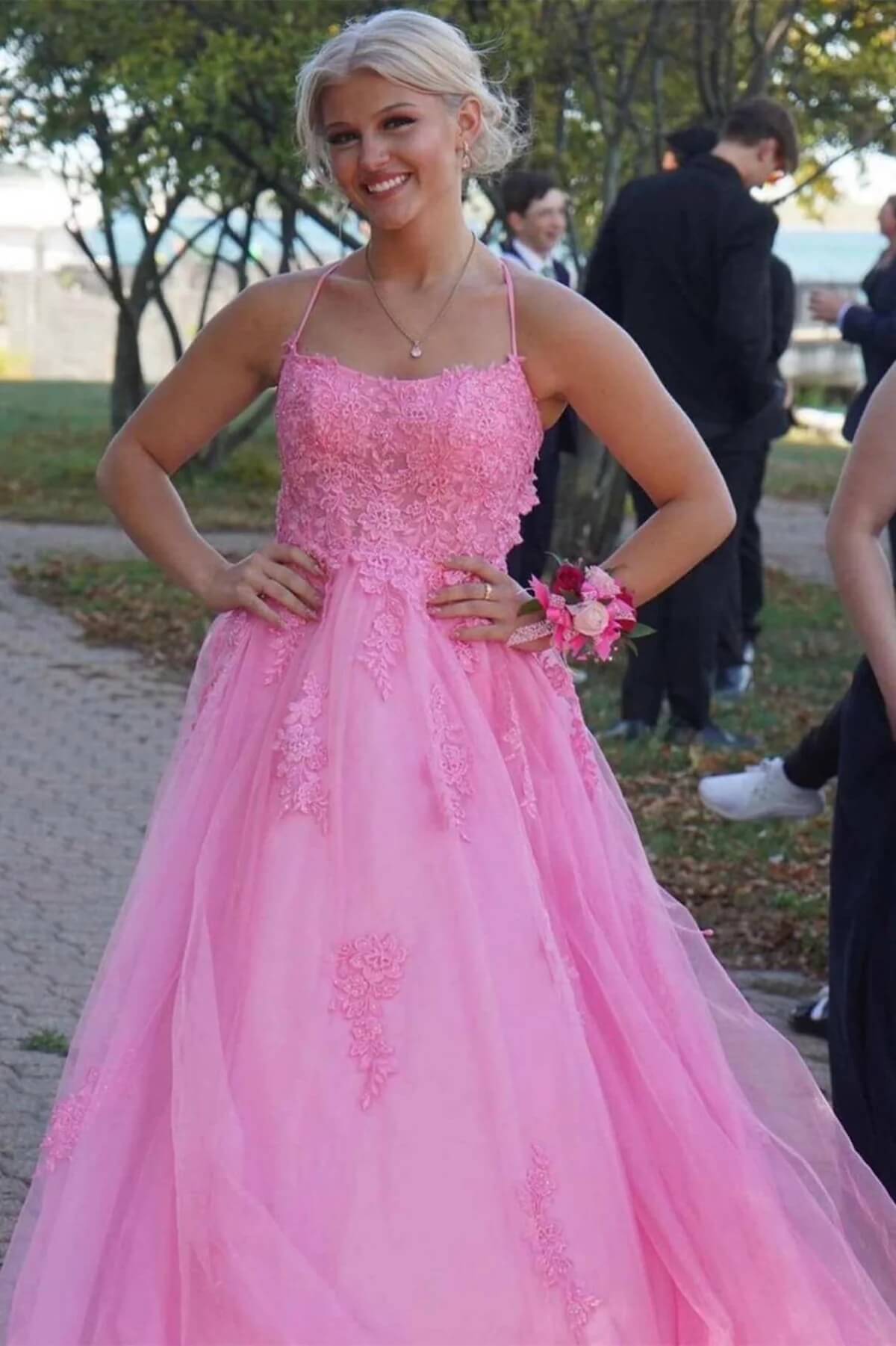 Lace Pink Quince Dresses