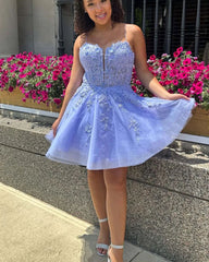 Lace Short Homecoming Dresses A Line Sweetheart Wintrer Formal Dress