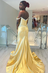 Mermaid Beaded Off the Shoulder Purple Prom Formal Dress with Slit