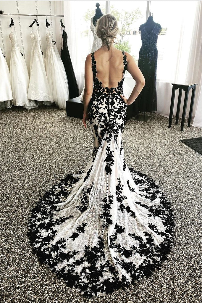 経典ブランド Wedding White Black Mermaid Dresses Prom Long Lace 2025 ワンピース