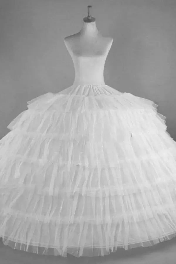 New Puffy 6 Hoops Steel Ring Petticoats for Quinceanera Wedding Dresses