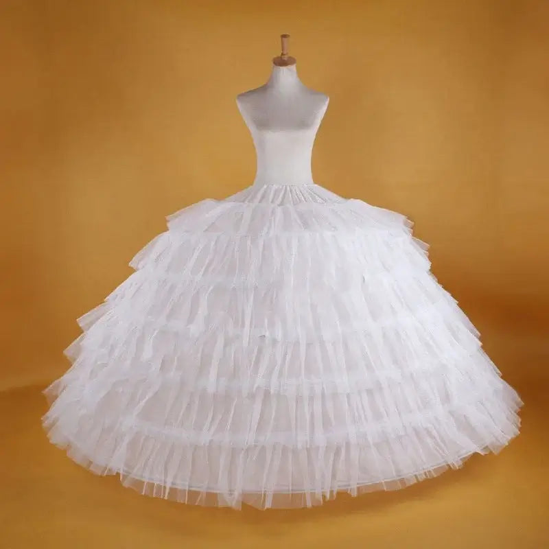 New Puffy 6 Hoops Steel Ring Petticoats for Quinceanera Wedding Dresses